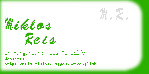 miklos reis business card